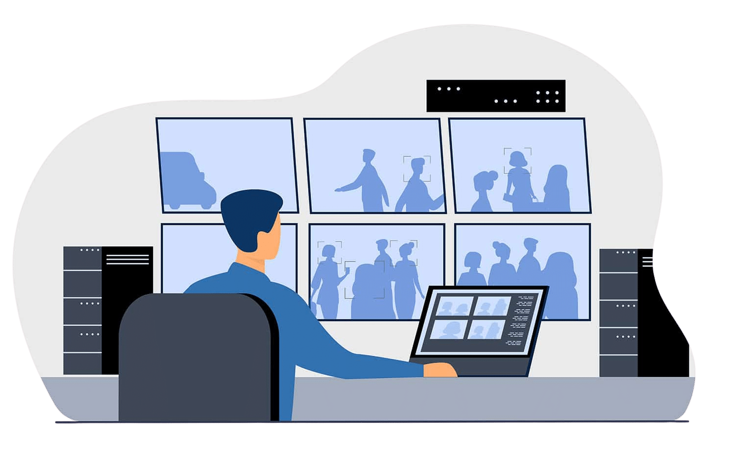 Illu vidéosurveillance Groupe SAPH, Intégrateur IT & Télécom | Votre Intégrateur IT & Télécom en France